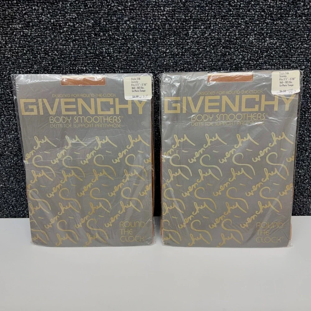 Lot of 2 Givenchy Body Smoothers Pantyhose Stately Le Paris Tango Style 518 NIP
